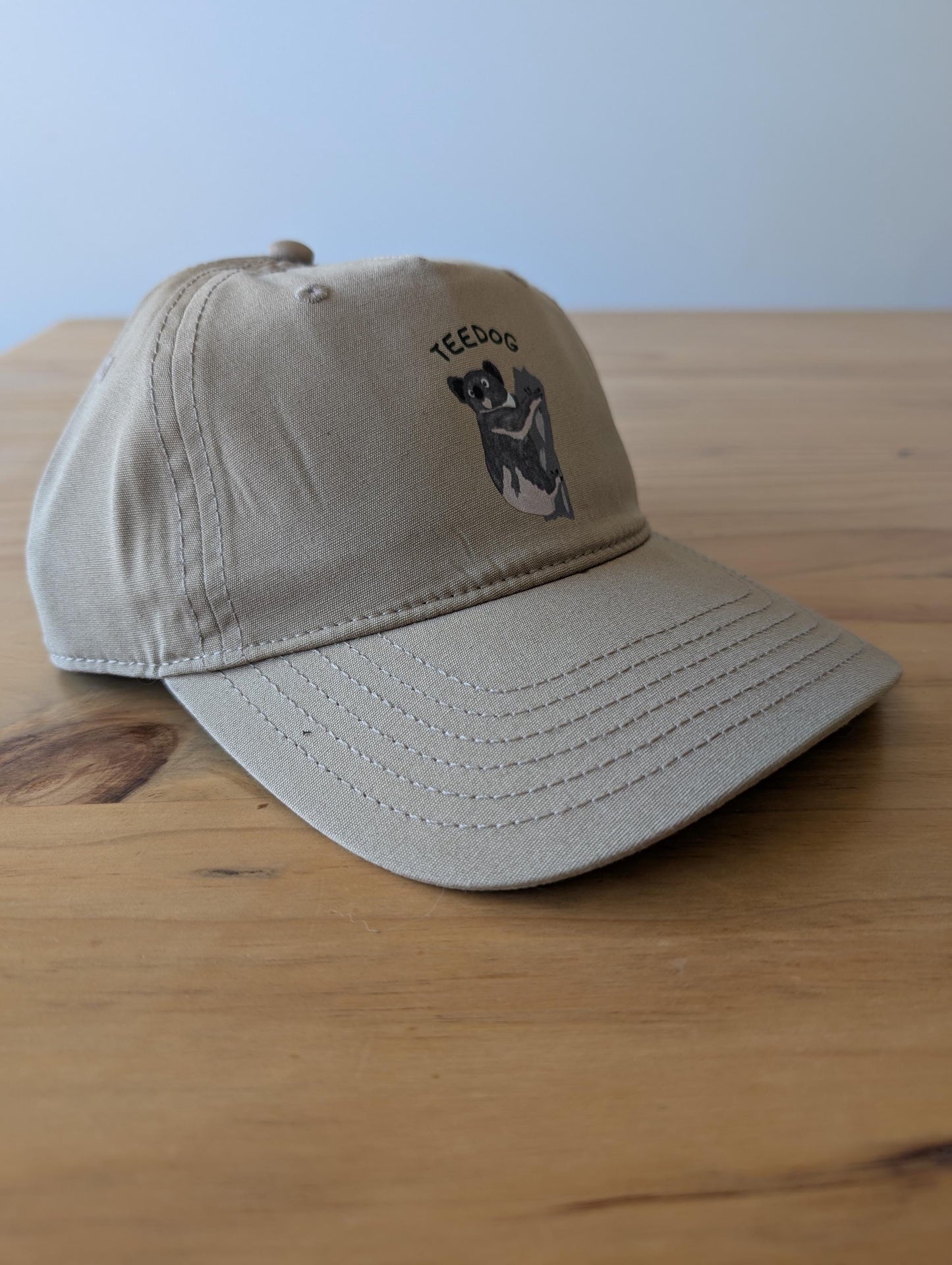 Koala Dad Cap, Hand Drawn Hat, Australian Animal Lover Gift, Nature Inspired Baseball Cap, Original Art Graphic Hat, Hand Printed Ballarat