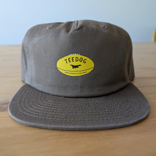 Teedog Footy Hat, Retro AFL Style Fan Cap, Vintage Football Supporter Hat, Hand Designed Aussie Rules Gear, Hand Printed in Ballarat, Unisex