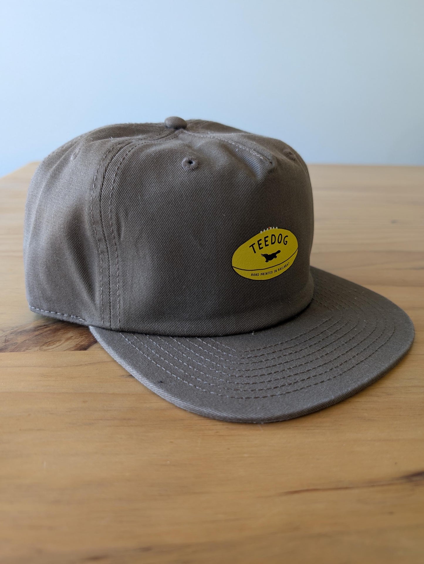 Teedog Footy Hat, Retro AFL Style Fan Cap, Vintage Football Supporter Hat, Hand Designed Aussie Rules Gear, Hand Printed in Ballarat, Unisex