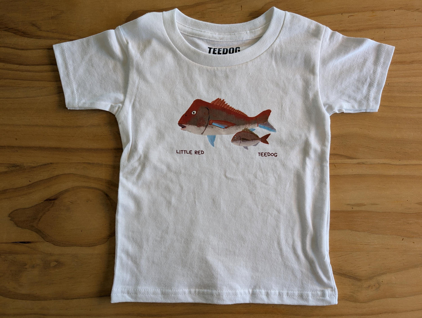 Little Red Snapper Toddler Shirt, Father + Son Matching Tee, Hand Drawn Kids Fishing Shirt, Baby Snapper Gift, Hand Printed Kids Tee, Teedog