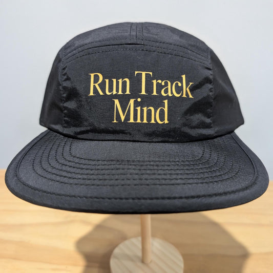 Retro Running Hat – Recycled Nylon 5 Panel Cap – Vintage Style Run Track Mind Headwear – Logo Performance Hat – Eco Friendly Sportswear